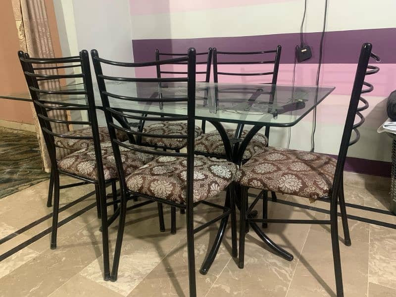 6 seater ironrod dinning table 2