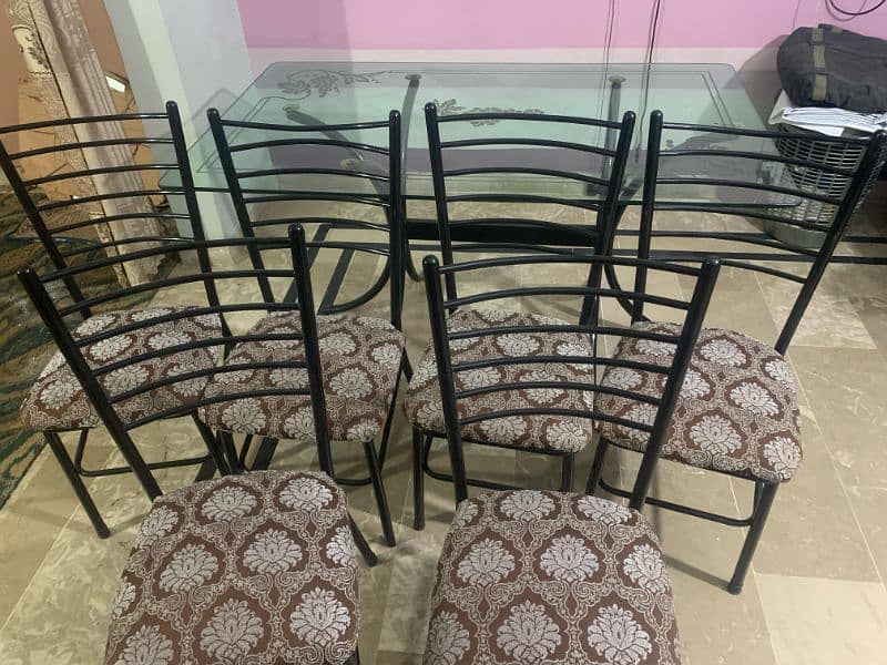 6 seater ironrod dinning table 3