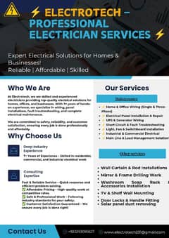 Expert Electrician – Home & Office Wiring, UPS, DB, – Call Now!
