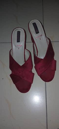 Maroon Block Heels for Women