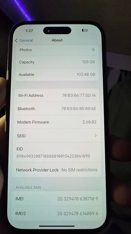14 pro factory unlock two month sim time available 2