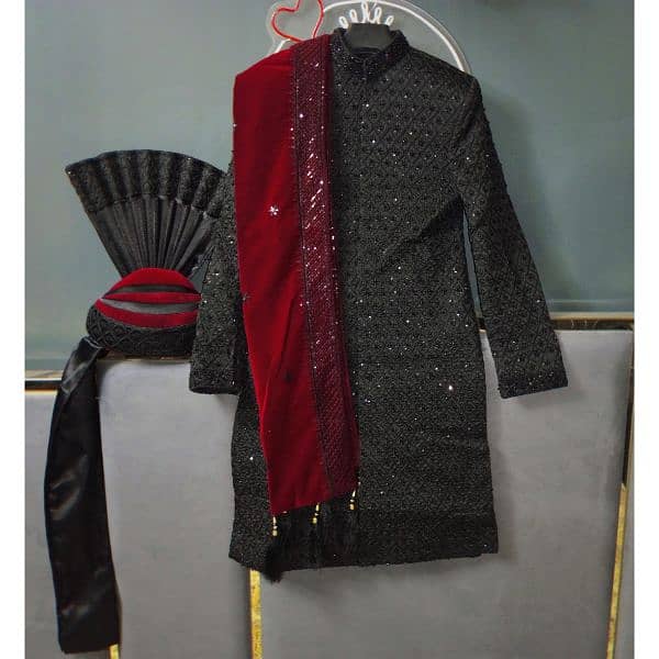 Black Sherwani for Groom 4