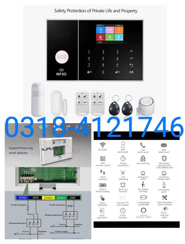 home security burglar alarm system door sensor motion sensor 1