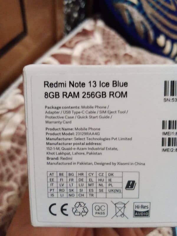 Redmi note 13 8GB 256Gb Full Box 8