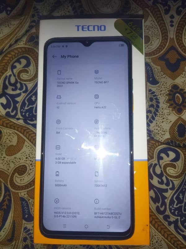 spark go 2023 4+3 64 gb mobile or box 03132424709 1