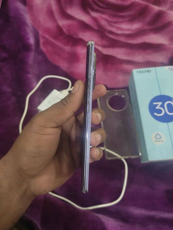 Tecno camon 30S with original box charging sth ha 14.1 2026 tk warrnty 5