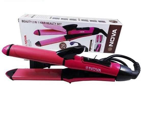  Nova 2-in-1 Hair Curler & Straightener – Style with Ease  1