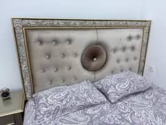 Bed/Bed Set/Wooden Bed/Poshish Bed/King Size Bed/Bed with side tables