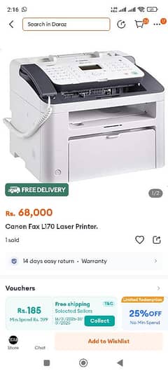 Printer with Fax and phone For office