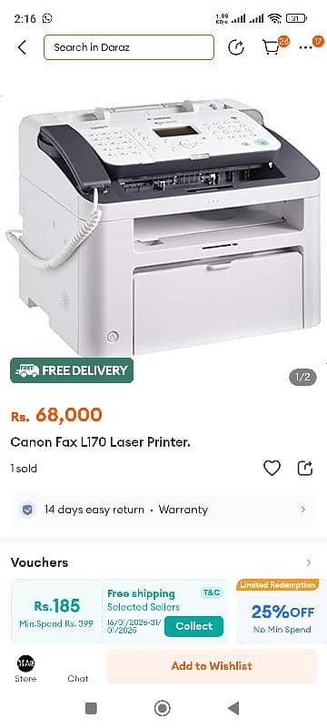 Printer with Fax and phone For office 0