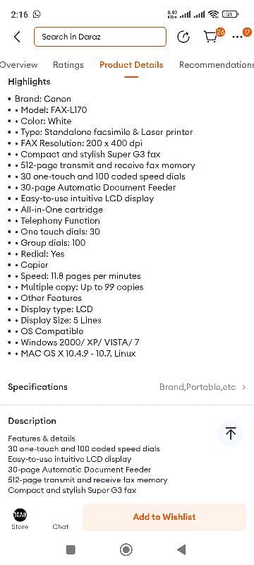 Printer with Fax and phone For office 1