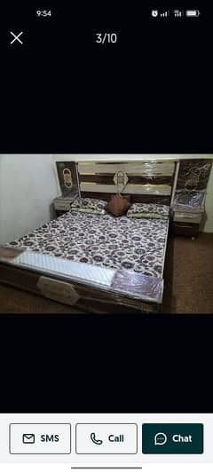 wooden bed king size without mattress