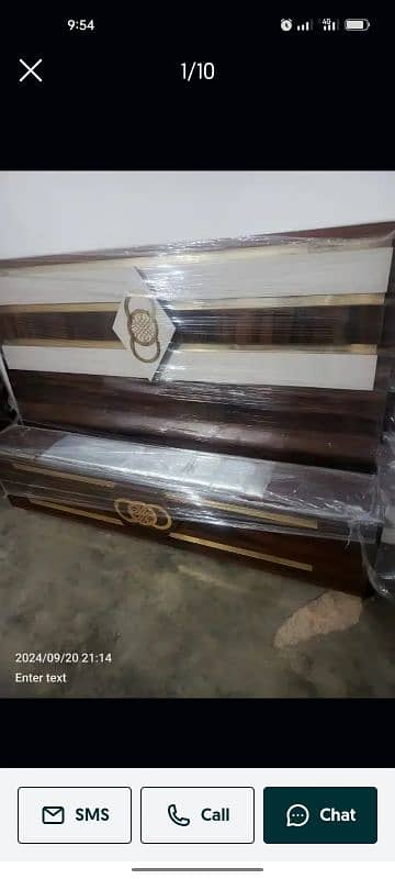 wooden bed king size without mattress 1