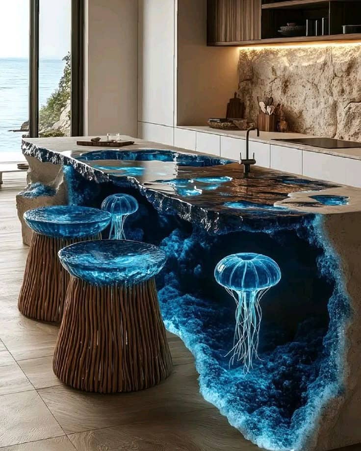 table/center table /wooden center table /luxury tables with Led lights 13