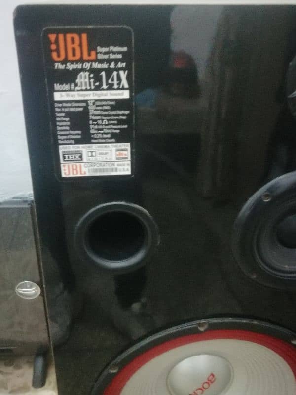 JBL bock subwoofer and tdiav 1200 amp 2