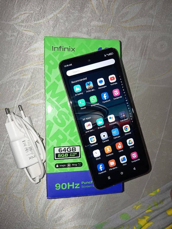 Infinix smart 8 4/64 storage Dual SIM PTA aaproved official with Box 3