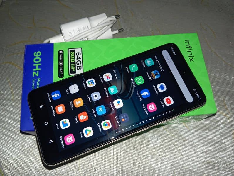 Infinix smart 8 4/64 storage Dual SIM PTA aaproved official with Box 5