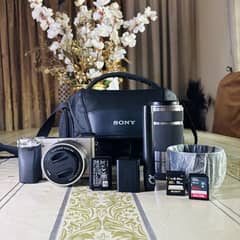 Sony a6000 with 50-210 f/4.5 zoom lense and Kit Lense both | Like New