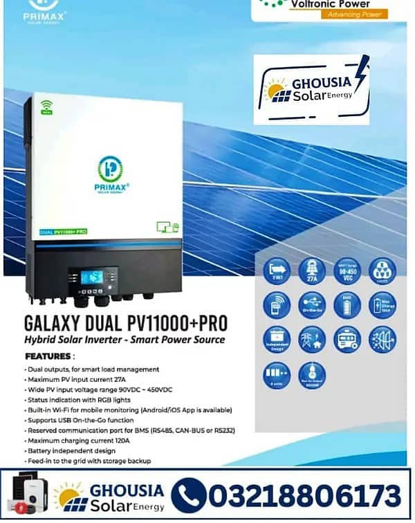 Primax Venus  galaxy 3kw 4.2kw 6.2kW Hybrid Solar Inverter 2