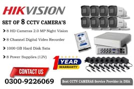 8 CCTV Cameras 2mp Set In DHA (HIK Vision)