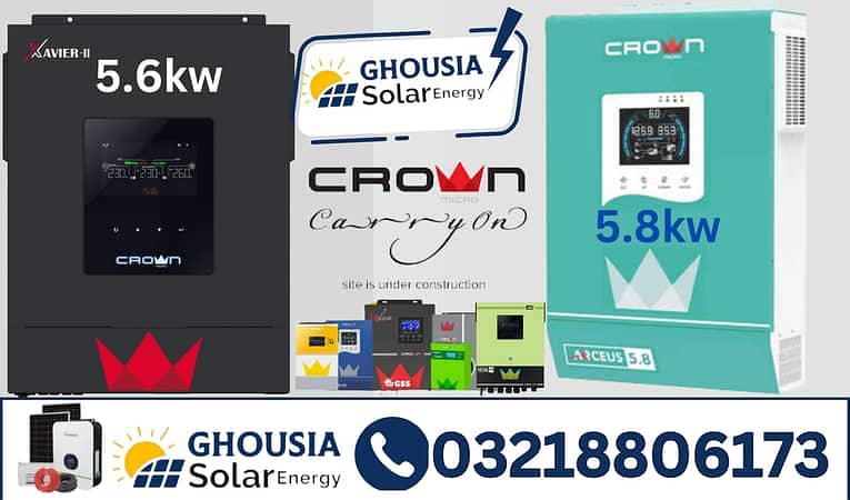 crown Xavier3 kw 3.6kw 5.6kw 5.8kw6kw9.8kw primax solarmax 2