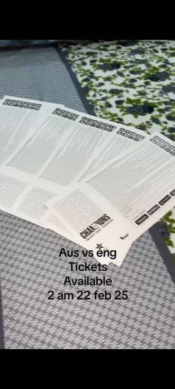 Aus Vs Eng tickets available in 4000, Negotiable 0