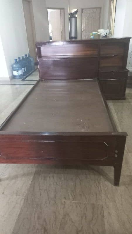 Single bed with side table 1