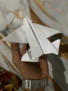 This is a plane made from paper