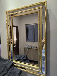 Golden hanging mirror (used)