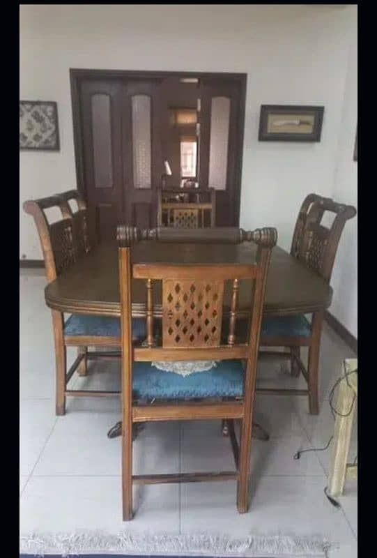 wooden dining table and chairs 1