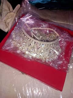 Bridal dress with jewellery deliver