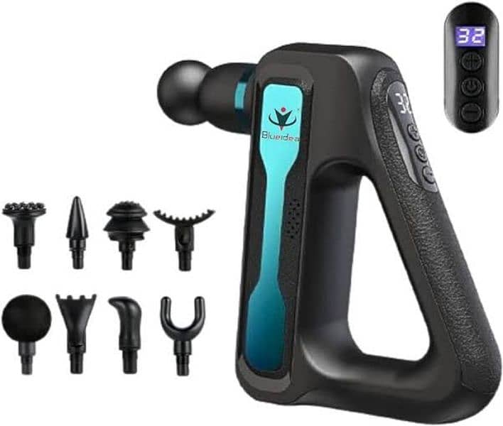 Wireless Fascial Gun Vibrating Full Body Massager Gun × 8 Heads 0