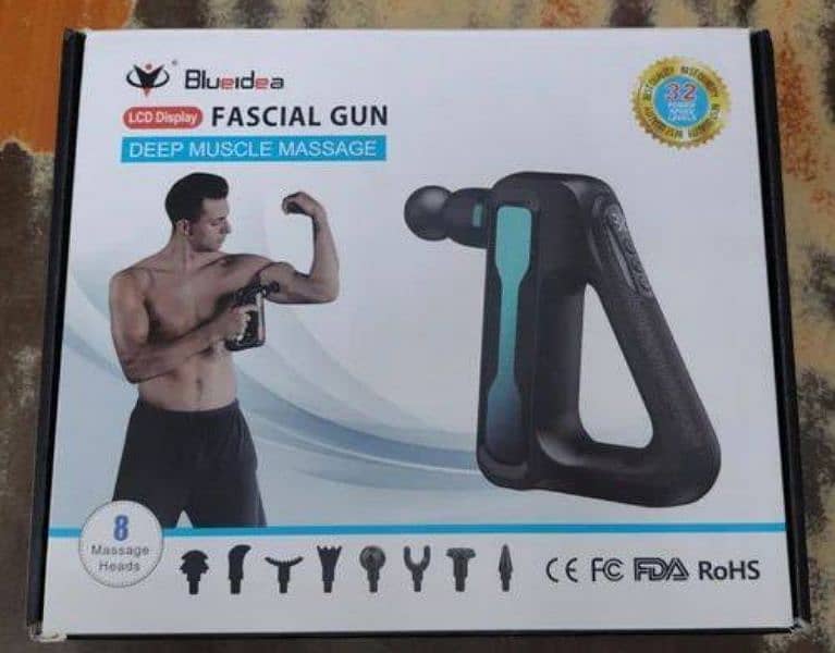 Wireless Fascial Gun Vibrating Full Body Massager Gun × 8 Heads 4