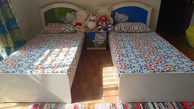 kids beds with side table , Dressing table and dressing mirror 4