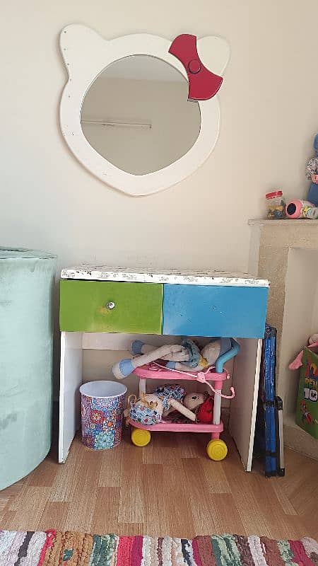 kids beds with side table , Dressing table and dressing mirror 6