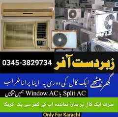 OLD AC SPLIT WINDOW AC PORTABLE AC FRIDGE PURCHASER KARACHI