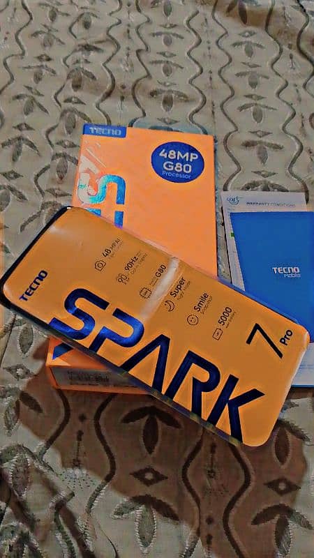 Techno Spark 7 pro with box 0