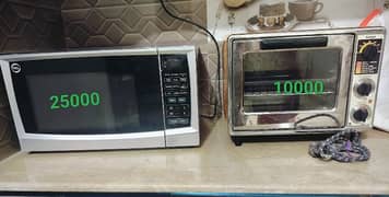 02 Microwave oven 25000 And Grill oven for sale 10000