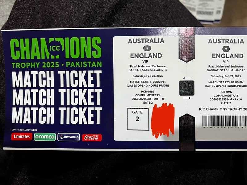 Match England vs Australia tic-kets 1