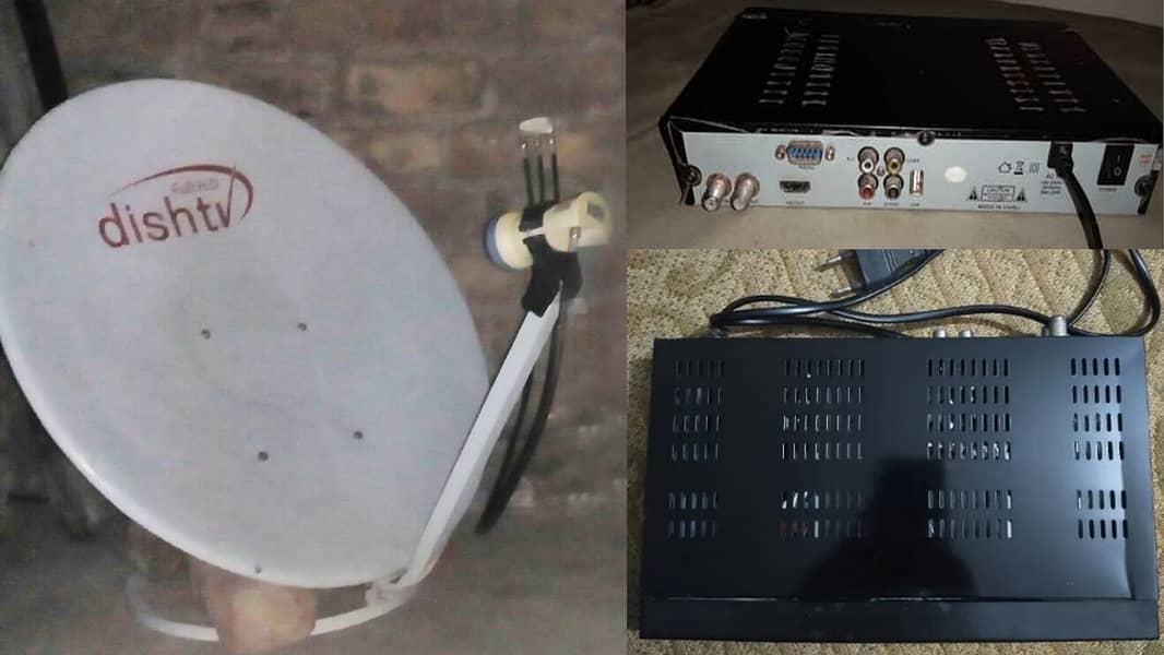 Dish with Receiver | Satellite Dish Antena | Complete Dish Setup 1