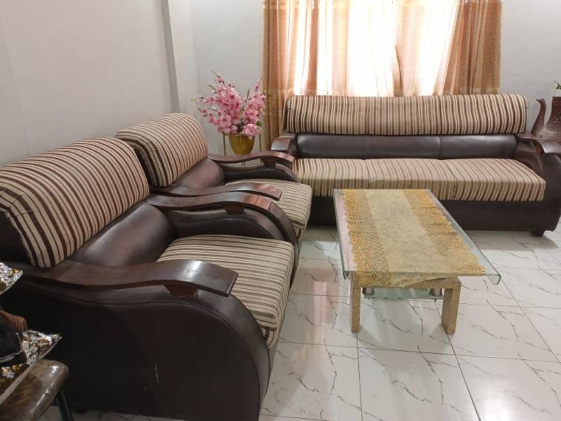 5 Seater Sofa set with sofa covers 3