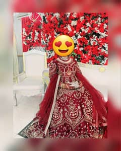 heavy bridal maxi with banarsi lehnga