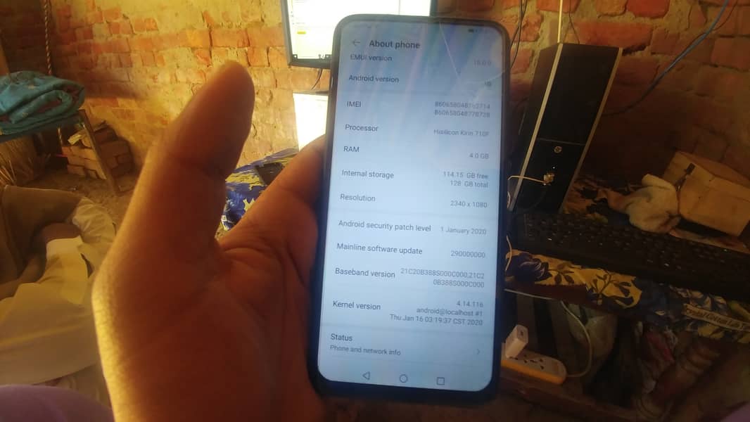 Huwai Y9 prime 128 gb pta aprove with boc 0