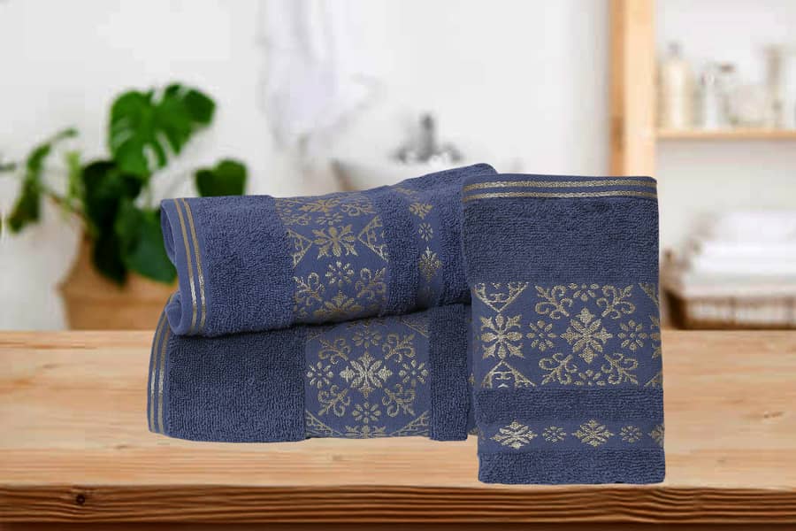 TOWEL 3 PCS SET GOLDEN FANCY 3