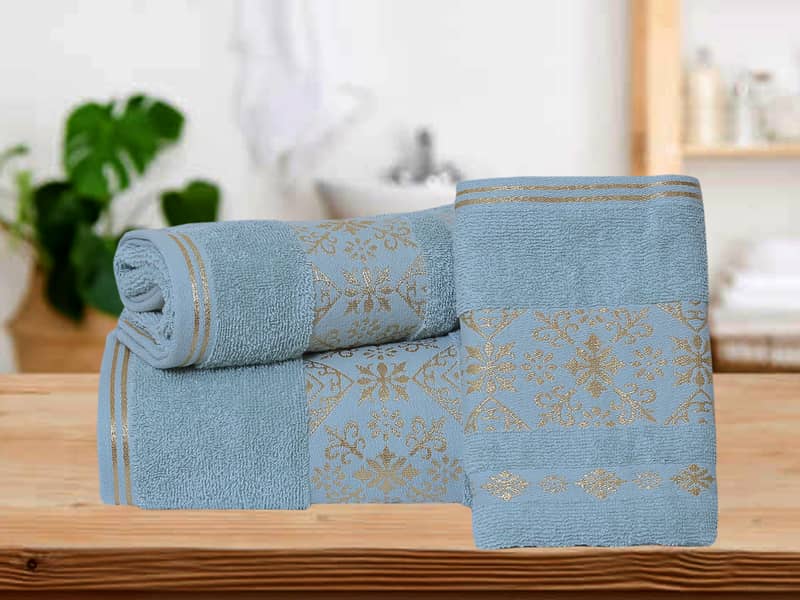 TOWEL 3 PCS SET GOLDEN FANCY 4