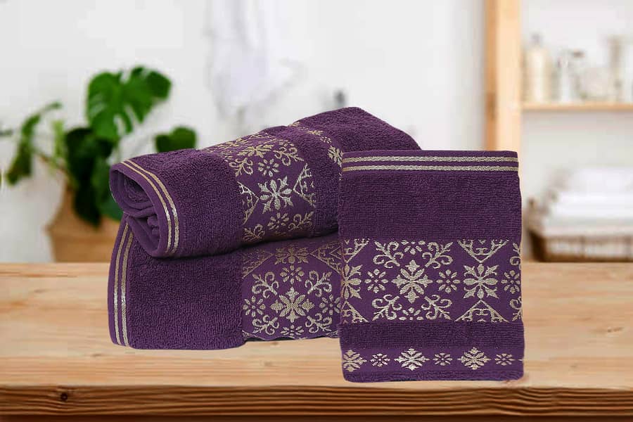 TOWEL 3 PCS SET GOLDEN FANCY 8