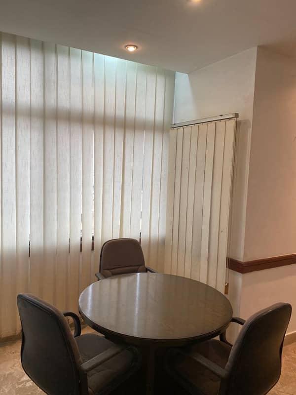 Sami furnished office for rent 1550sqft in shahar e Faisal. 6