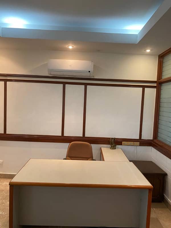 Sami furnished office for rent 1550sqft in shahar e Faisal. 8