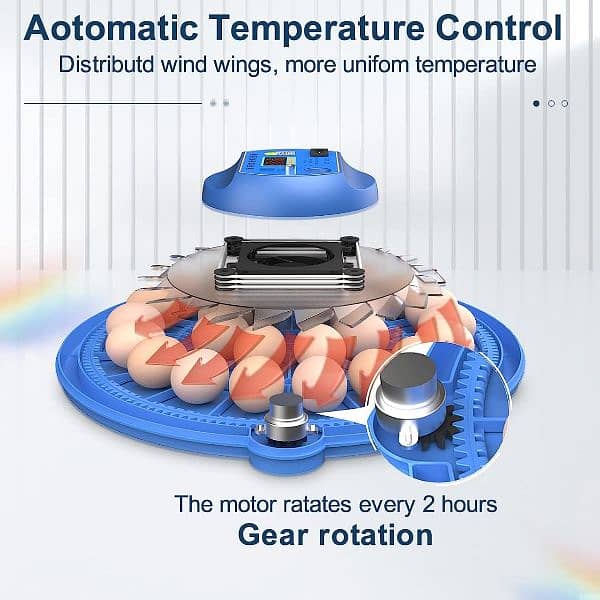 Intelligent 52/26/8 eggs automatic and dual power incubators 1