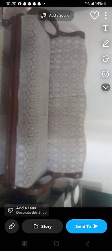 5 seater wooden sofa set used urgent sale 2